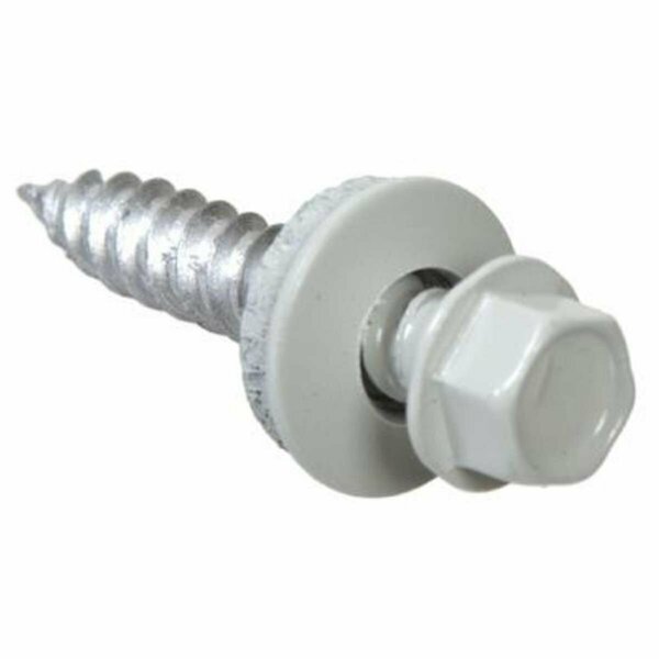 Tinkertools 1 lbs No. 9 Sizes x 1 in. Hex Pro-Twist Hex Head Screws with Washers, White TI2739271